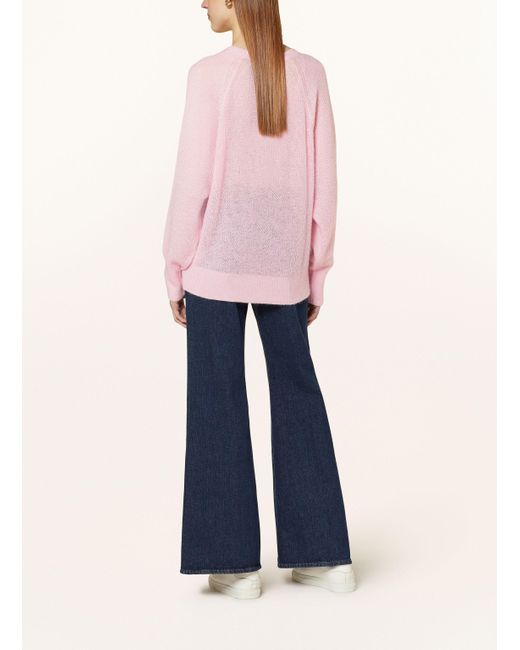 Reiss Pink Oversized-Pullover MAE mit Mohair