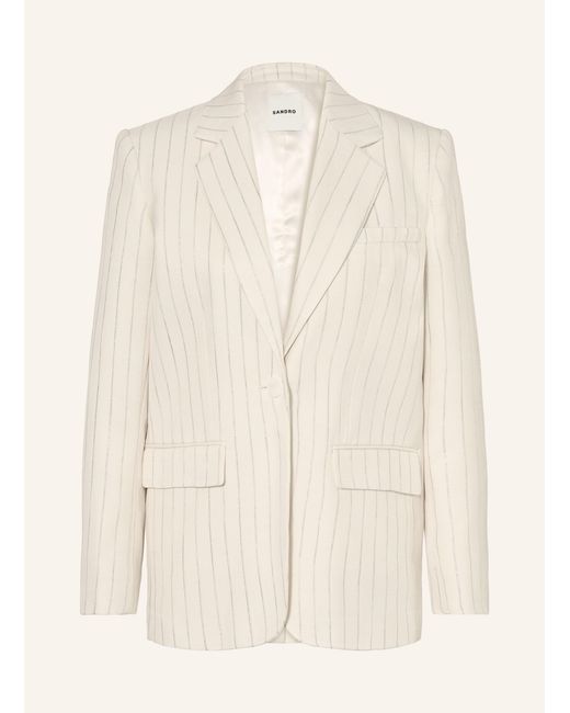 Sandro Natural Blazer mit Glitzergarn