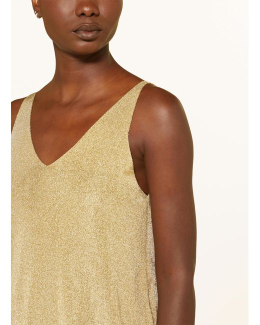 Ba&sh Yellow Stricktop ZUANI mit Glitzergarn