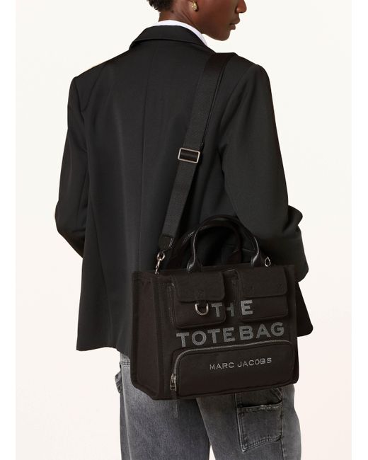 Marc Jacobs Black Umhängetasche THE CARGO CANVAS MEDIUM TOTE BAG