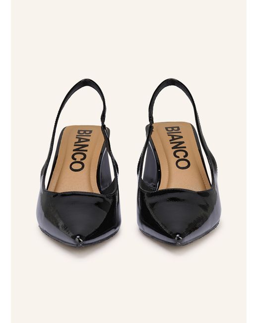 Bianco Black Slingpumps
