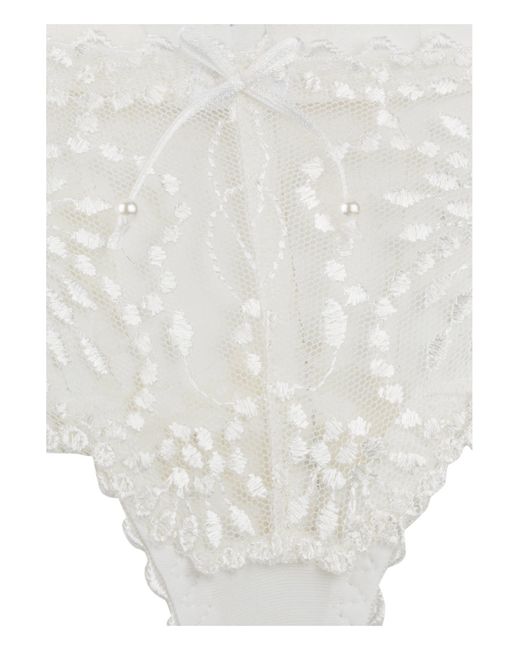 Marie Jo White String JANE mit Schmuckperlen