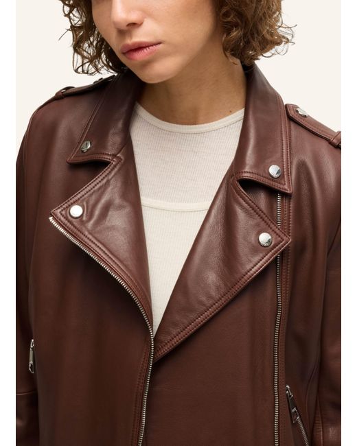 Boss Brown Lederjacke C_SAMELI Regular Fit
