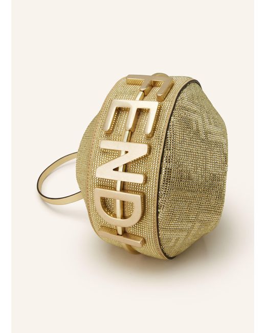 Fendi Natural Handtasche GRAPHY MINI mit Schmucksteinen