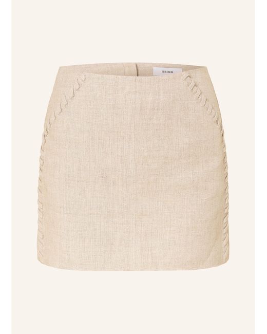 Reiss Natural Leinenrock NIKITA