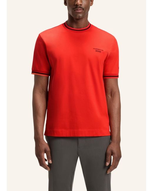 Boss T-Shirt C-TAUT 197_PS Regular Fit in Red für Herren