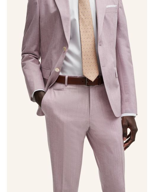 Boss Business Hose H-GENIUS-242 Slim Fit in Pink für Herren