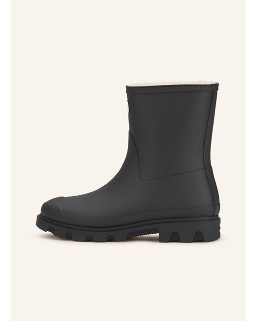 Hunter Black Boots DOWNPOUR SHORT
