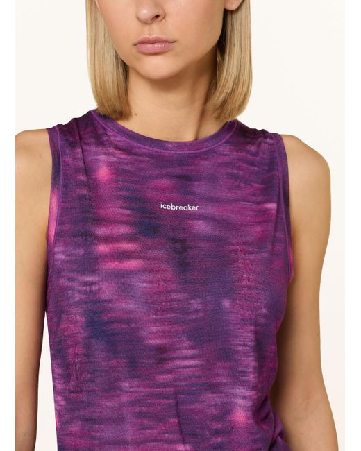 Icebreaker Purple Tanktop MERINOMIX 125 COOL-LITETM SPEED