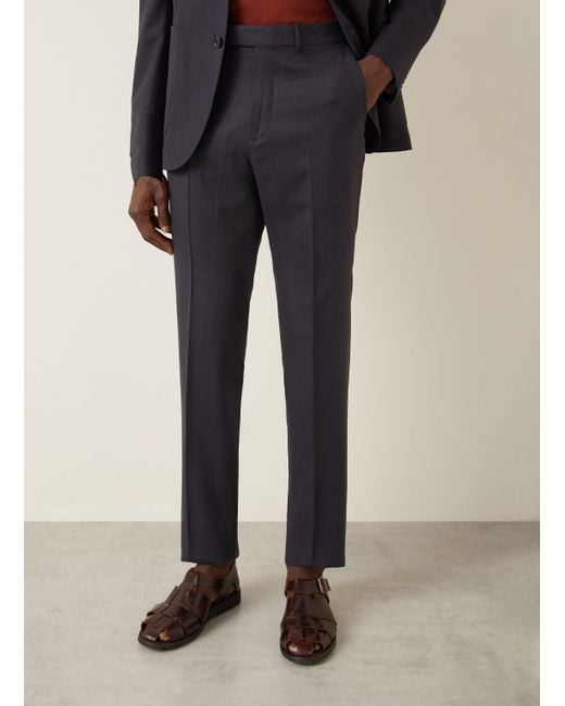 Zegna Anzughose Regular Fit aus Leinen in Blue für Herren