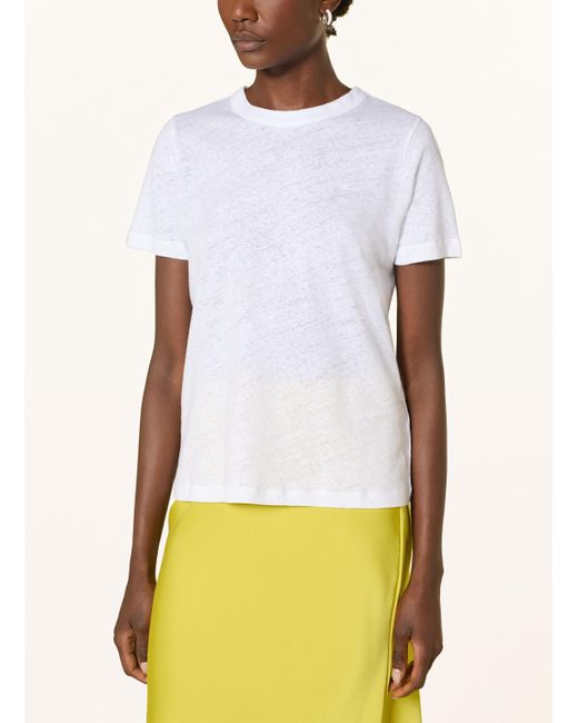 Calvin Klein White Strickshirt mit Leinen