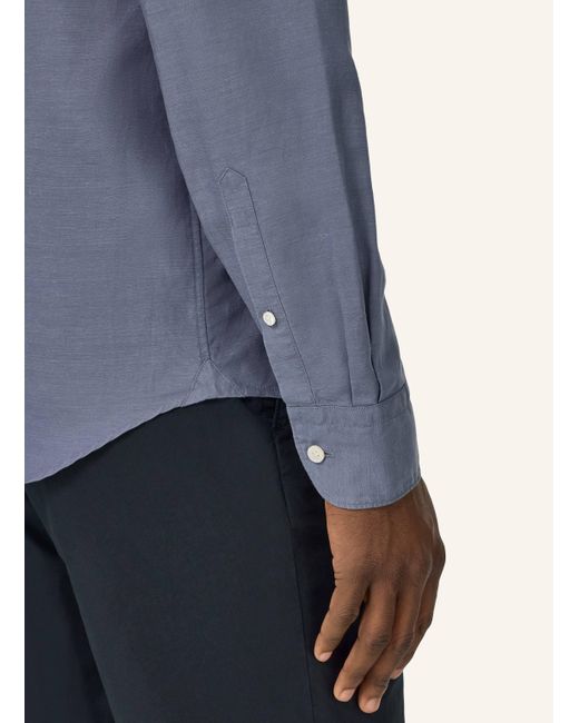 Boggi Hemd Regular Fit mit Leinen in Blue für Herren