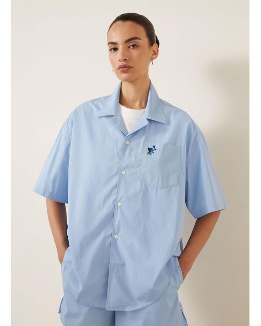 AMI Blue Bluse