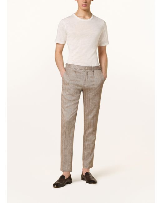 Paul Smith Anzughose Slim Fit mit Leinen in Natural für Herren