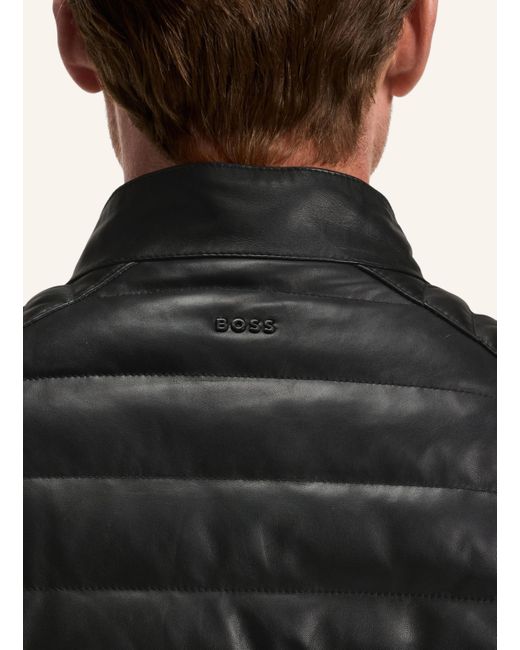 Boss Lederjacke JONN_IN in Black für Herren