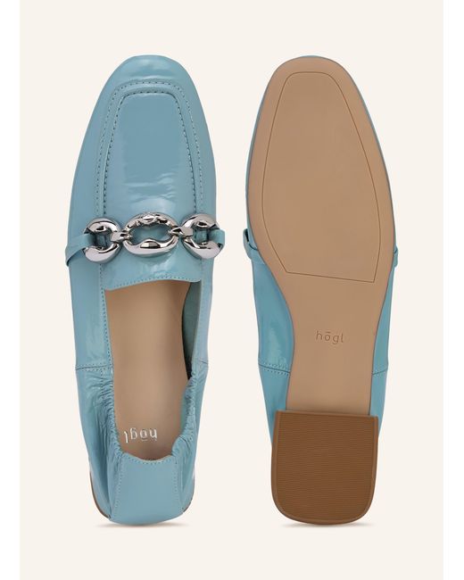 Högl Blue Lack-Loafer