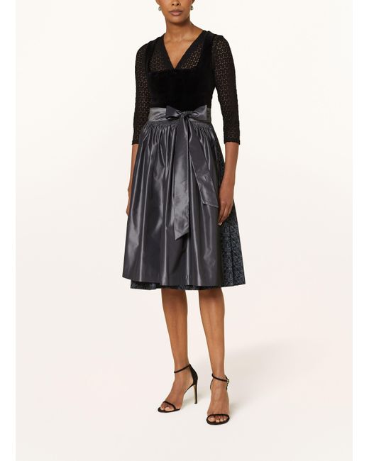 WALDORFF Black Dirndlbluse mit 3/4-Arm