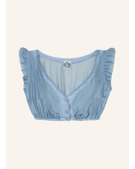 hammerschmid Blue Dirndlbluse EVELINE mit Rüschen