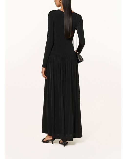 Ulla Johnson Black Jerseykleid AMAL mit Plissees