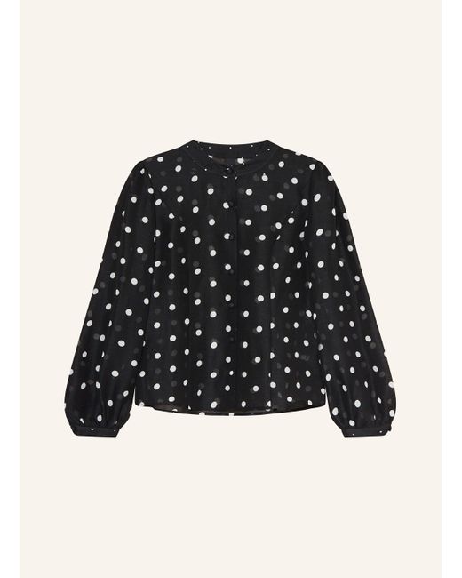 Marc Cain Black Bluse mit Leinen und Seide