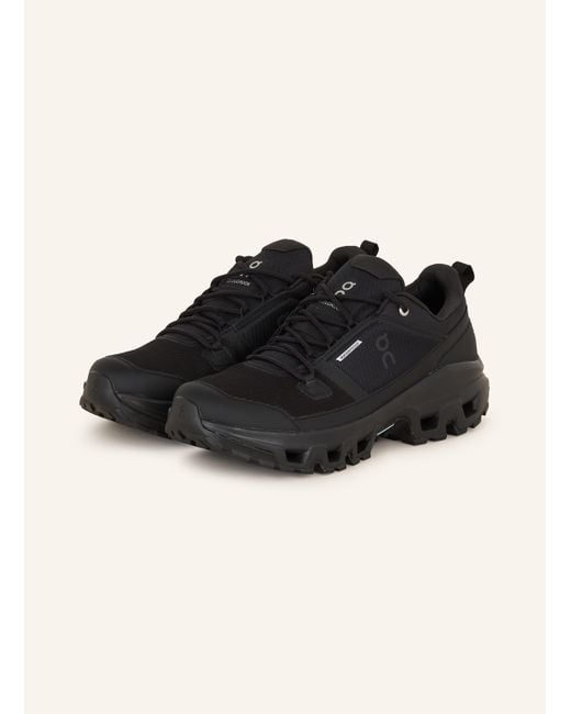 On Shoes Wanderschuhe CLOUDROCK LOW WP in Black für Herren