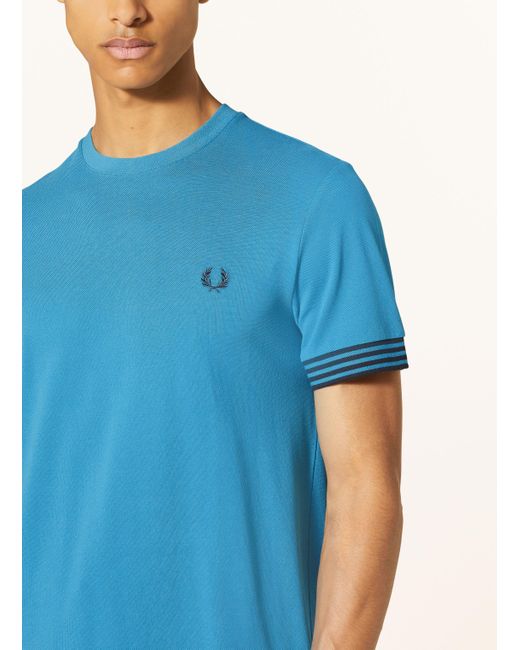 Fred Perry T-Shirt aus Piqué in Blue für Herren