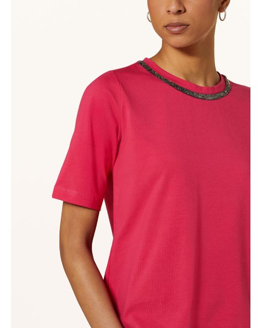 S.oliver Pink T-Shirt mit Schmucksteinen