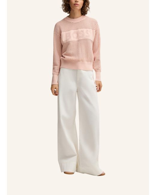 Boss Pink Pullover C_FHEIN Relaxed Fit