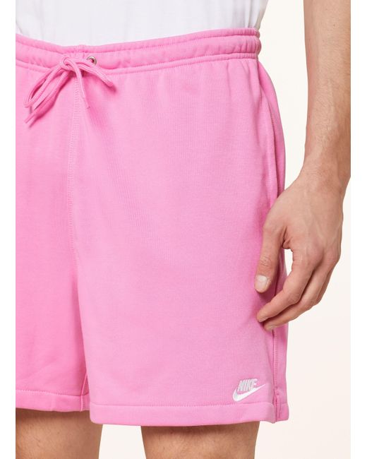 Nike Sweatshorts CLUB in Pink für Herren
