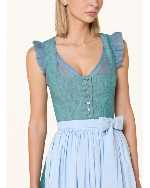 hammerschmid Blue Dirndlbluse EVELINE mit Rüschen