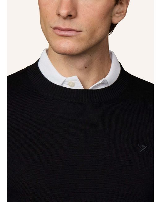 Hackett Pullover ESS COTTON CREW in Black für Herren
