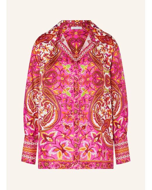 Mrs & HUGS Pink Hemdbluse aus Seide