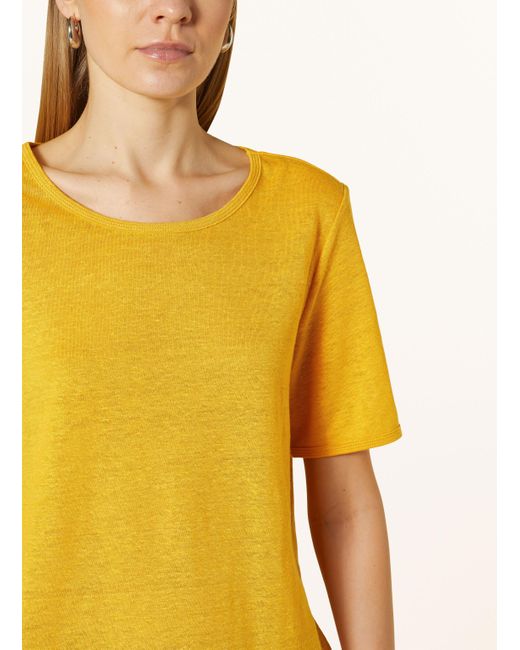 maerz muenchen Yellow T-Shirt aus Leinen