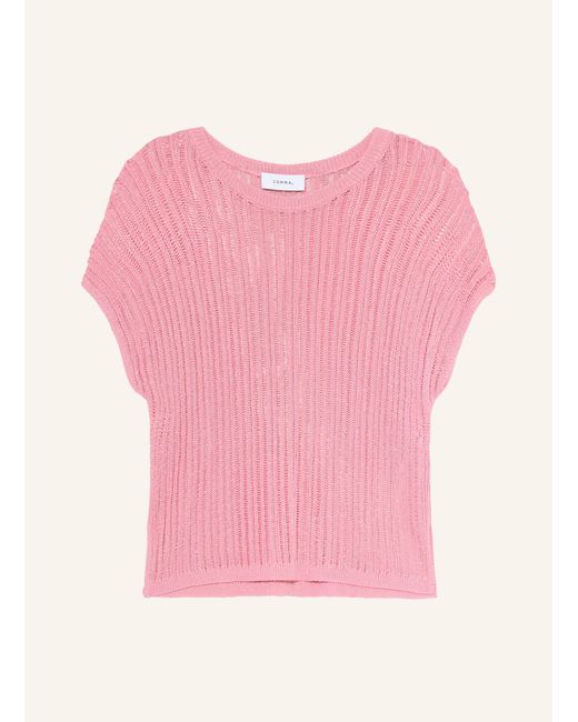 Comma, Pink Strickshirt mit Glitzergarn