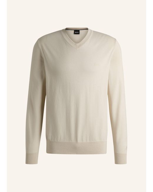 Boss Pullover PACELLO-L Regular Fit in White für Herren