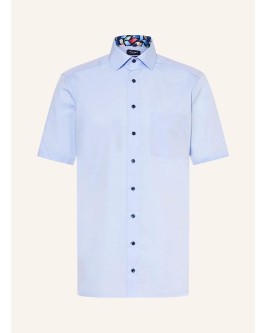 Olymp Kurzarm-Hemd Luxor modern fit in Blue für Herren