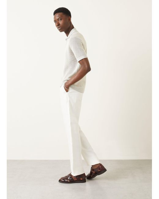 Agnona Leinenhose Regular Fit in Natural für Herren