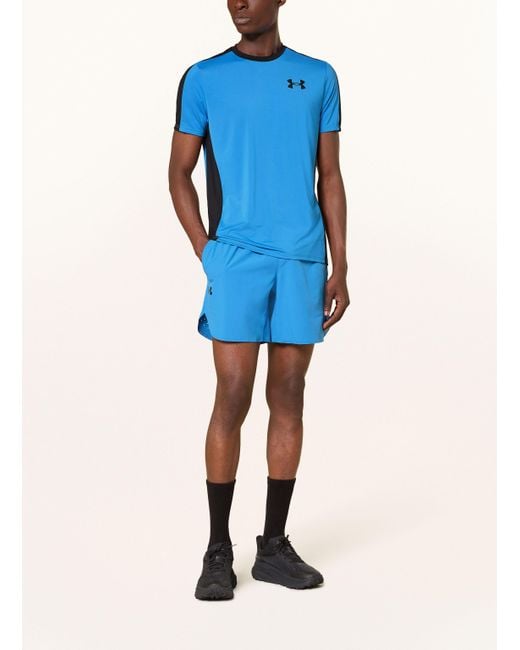 Under Armour T-Shirt HEATGEAR® WORDMARK in Blue für Herren