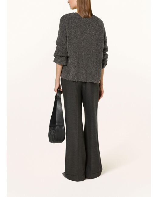 MARC AUREL Gray Oversized-Pullover