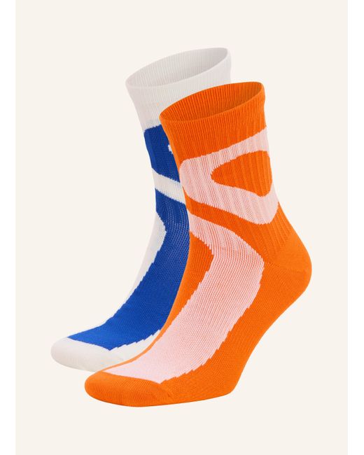 On Shoes Orange 2er-Pack Sportsocken LIQUID LOGO