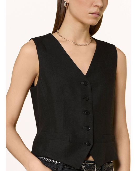 Weekend by Maxmara Black Blazerweste PACE mit Leinen