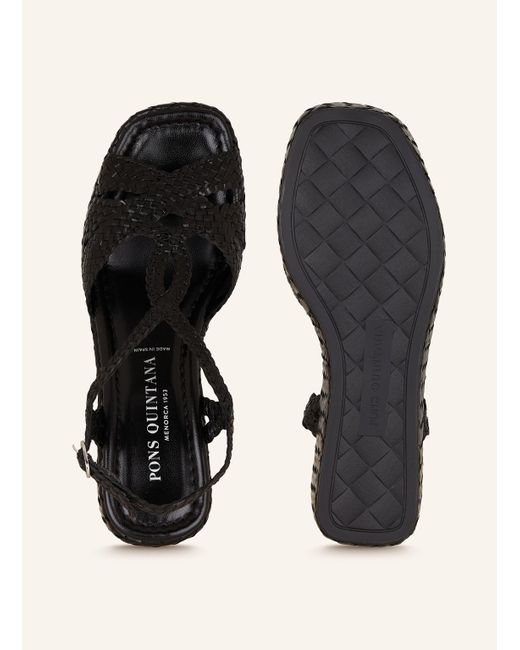 Pons Quintana Black Wedges