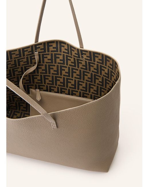 Fendi Natural Shopper ROLL MEDIUM mit Pouch