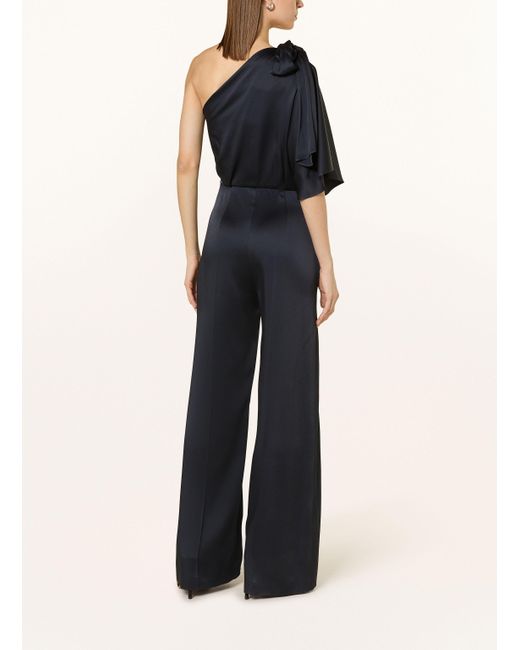 Boss Blue One-Shoulder-Jumpsuit DEIANA mit Volants und Schluppe