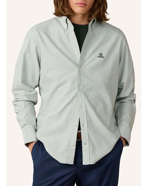 Hackett Freizeithemd HERITAGE ESS SOLID OX in Gray für Herren