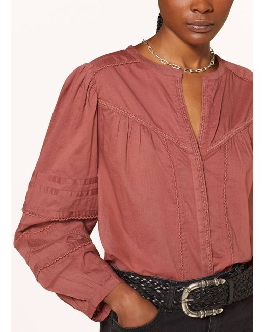 Ba&sh Red Bluse YILLA mit Lochspitze