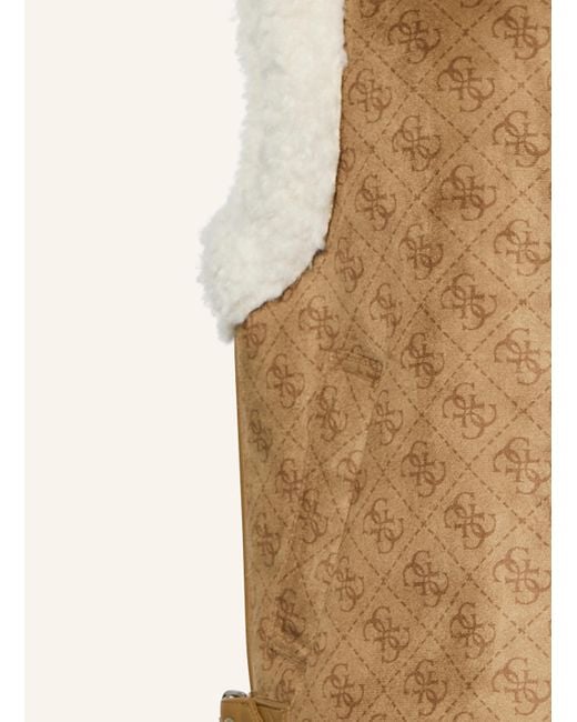 Guess Natural Weste mit Teddyfell