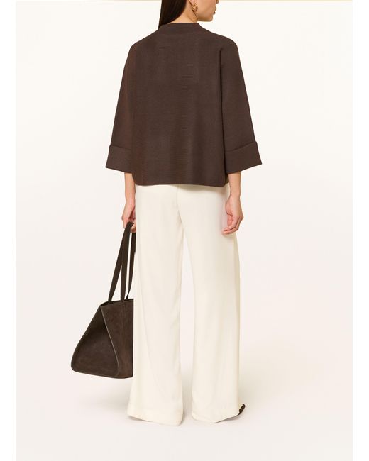 Comma, Brown Oversized-Pullover mit 3/4-Arm