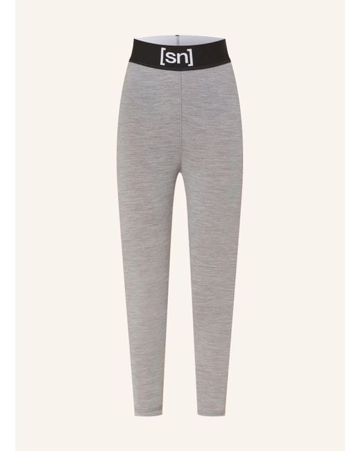 Super.natural Gray 3/4-Tight TUNDRA 175 mit Merinowolle