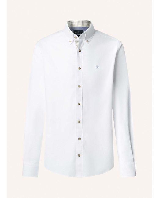 Hackett Freizeithemd FLANNEL MULTI TRIM in White für Herren